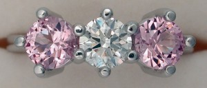 three stone engagement ring custom