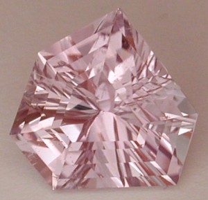 kunzite with concave faceting